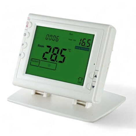 Cronotermostato digitale wireless con display 3,8 pollici programmazione giornaliera settimanale manuale retroilluminazione anti congelamento funzione finestra aperta