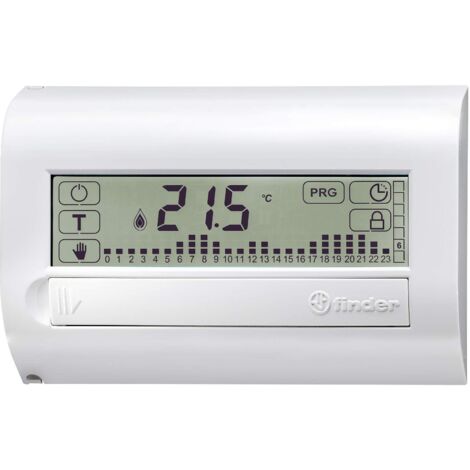 Cronotermostato settimanale touch da parete bianco finder 1c7190030007