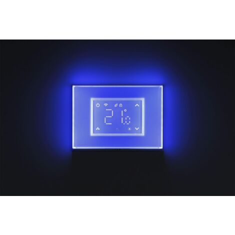 Cronotermostato Smart Beghelli Dom-e con Display e Placca Luminosa Touch