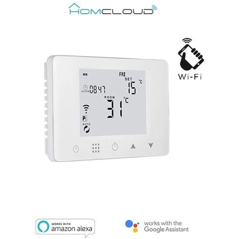 MINKUROW Termostato Wifi Inteligente, Termostato Programable Inteligente,  Termostato Conectado Wifi Inteligente, Compatible Con Alexa Google Home