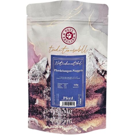 Croquettes de poumon de cheval 100 g  Friandises d'entraînement pour chiens allergiques  Paul & Paulina