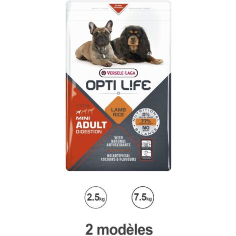 Croquettes Opti Life chien mini digestion : 2.5 kg