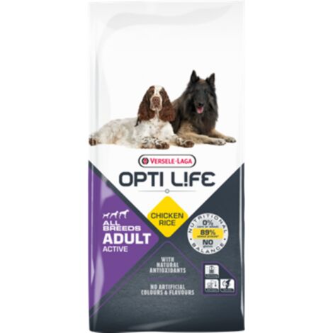 Croquettes Opti Life toutes races actives au poulet : 12.5 kg