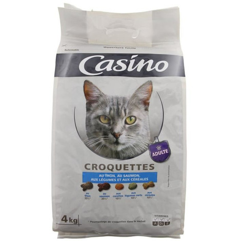 Croquettes Pour Chat Thon Et Saumon 4 Kg Zca