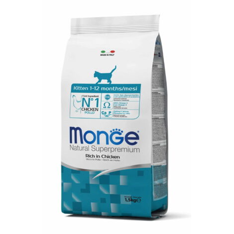 Croquettes pour chaton Monge Cat au poulet 1,5 kg