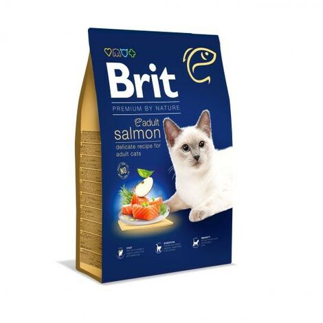 Croquettes pour chats BRIT PREMIUM BY NATURE ADULTE Saumon 1,5 kg