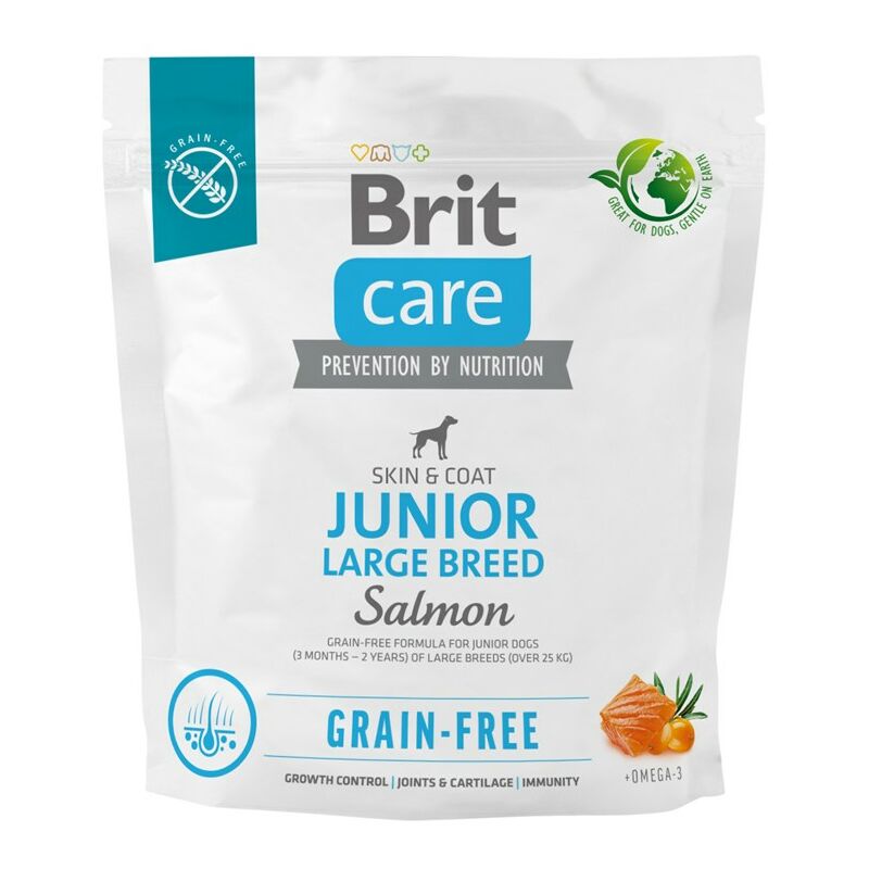 Brit - Croquettes pour jeune chien (3 mois - 2 ans), grandes races de plus de 25 kg Care Dog Grain-Free Jun