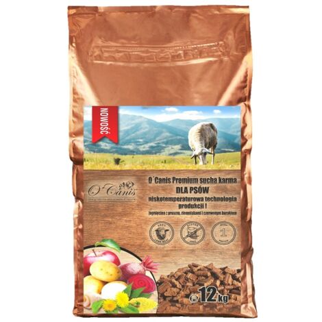 Croquettes premium O'Canis pour chiens, agneau, millet, pommes de terre et betterave, 12 kg