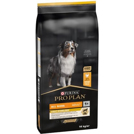 Croquettes Pro Plan Adulte All Size Light Sterilised : 14 kg