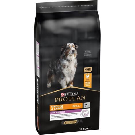 Croquettes Pro Plan Adulte Medium et Large Age Defense + 7 : 14 kg