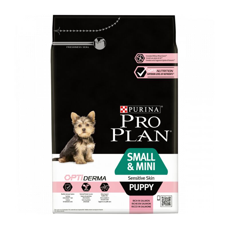 Purina - Pro plan small &amp mini puppy sensitive skin riche en saumon