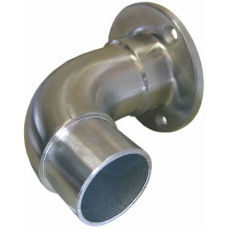 CROSO Flanschrundbogen 90 Grad für Rohr Ø 42,4 x 2, Edelstahl V4A