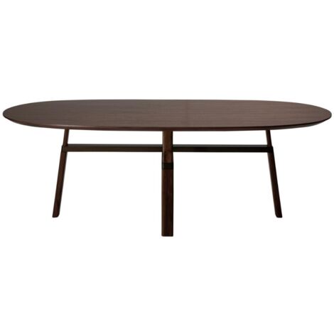 Cross Esstisch 75x220cm Furnier Walnuss.