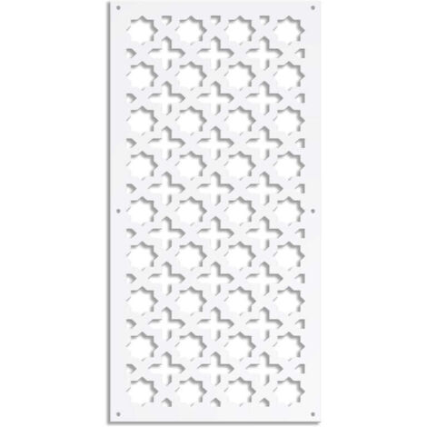 CROSS - Pannello in PVC traforato - Parasole - Colore: bianco - Misura: 47x94 cm