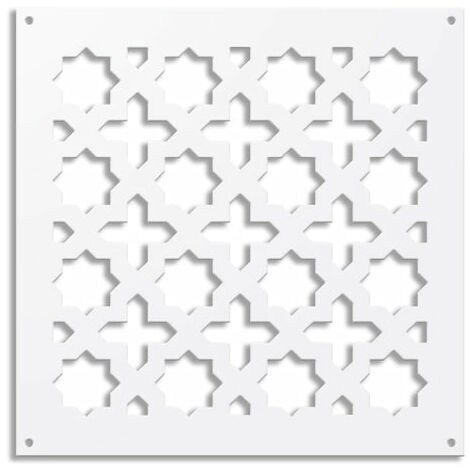 CROSS - Pannello in PVC traforato - Parasole - Misura: 48x48 cm - Colore: bianco