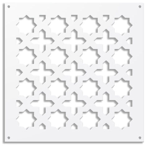 CROSS - Pannello in PVC traforato - Parasole - Misura: 73x73 cm - Colore: bianco