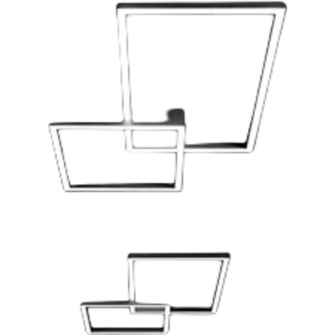 CROSS Plafoniera 2 riquadri in orizzontale alluminio verniciato nero LED 45W 3350LM 3000K CCT 3000K 4000K 6000K