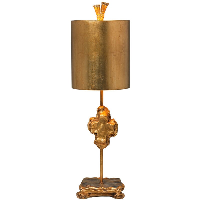 Elstead Cross - 1 Light Table Lamp Gold, E27