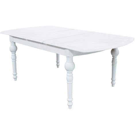 CROSS - tavolo vintage allungabile in legno con piano stondato