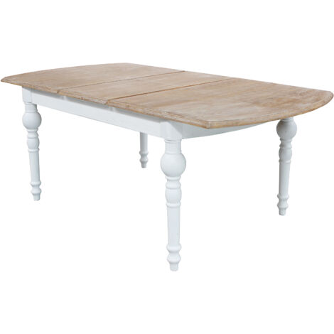CROSS - tavolo vintage allungabile in legno con piano stondato
