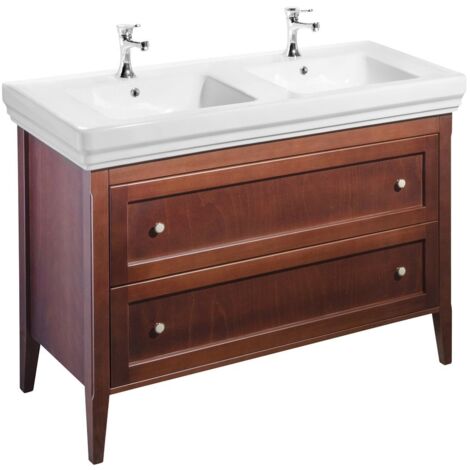 CROSS Vanity Unit 116x77,5x49,5cm, 2x tiroir, mahagon
