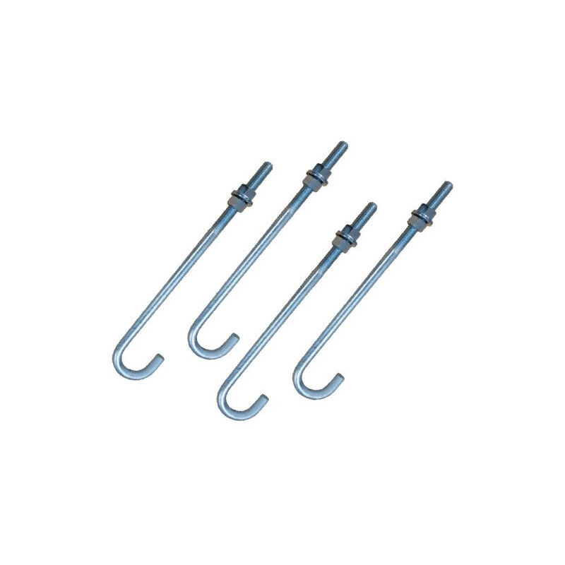 Crosse ancrage M27X500 +3 Ecrou +2 Rondelle Acier zingué-unitaire