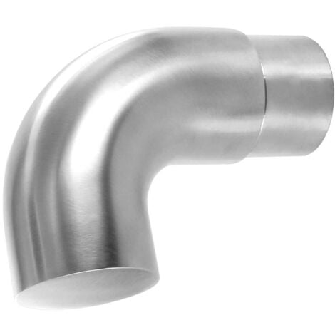 Crosse de Main Courante arrondi à 90° pour tube Diam 42,4 x 2mm en inox brossé 4,2