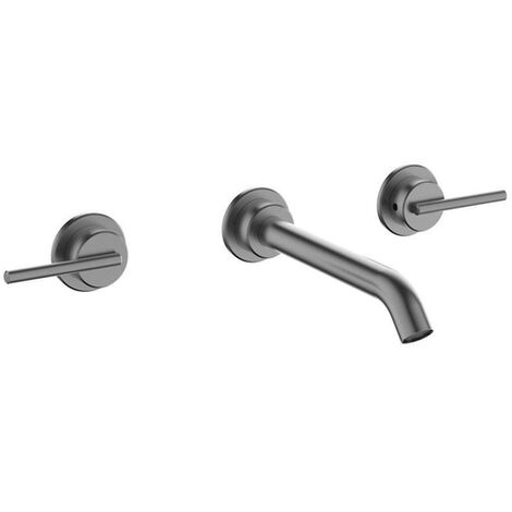 Crosswater 3ONE6 Mitigeur lavabo - encastrable - 3 trous - Slate (gunmetal)