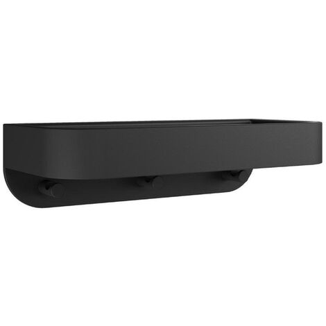 Crosswater ACCESSORY Etagère de douche - mural - insert noir - Noir mat