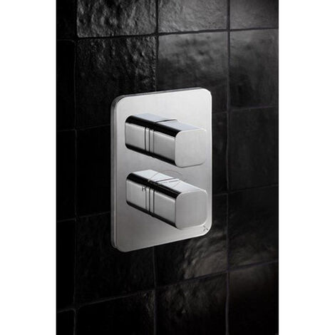 Crosswater Atoll crossbox Set de finition 1000 avec 1 sortie - Sans partie encastrable - chrome