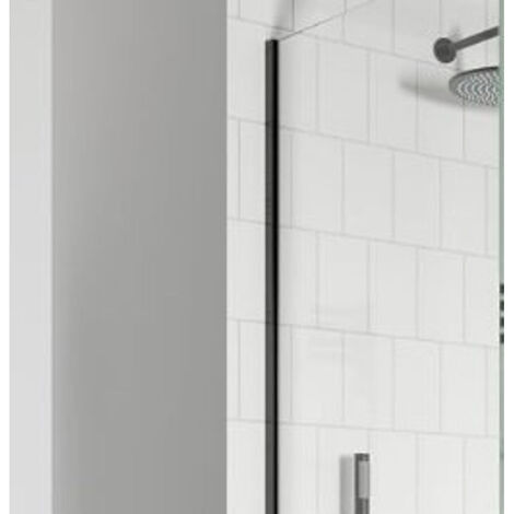 Crosswater Gallery Profilé mural 200cm - pour verre de 8 - 10mm - noir mat