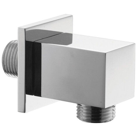 Crosswater Square coude mural chrome