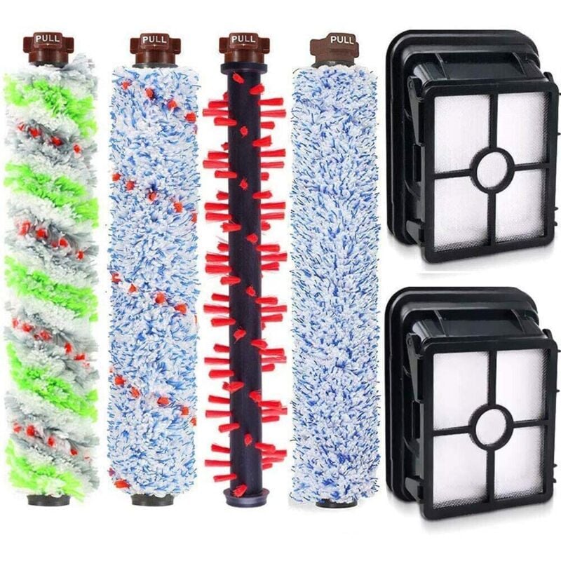 ZVD - Crosswave 4 Main Brush + 2 Filter Screen 1866 1868 1926 1785 Bissell Crosswave Vacuum Cleaner Brush Accessories (4 Main Brush + 2 Filter Screen)