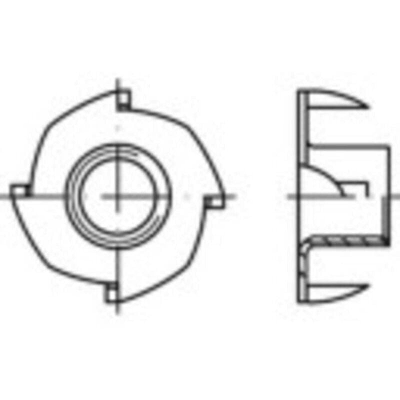 159329 Écrou autobloquant M8 acier étamé par galvanisation 100 pc(s) - Toolcraft