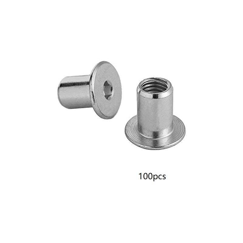 Crou de douille avec douille hexagonale à tête plate M6 x 15 x 10 mm 100 pièces