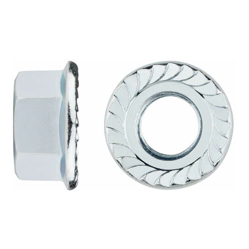 Index - crou hexagonal à embase crantée - Zinguée M12 - Boite de 250