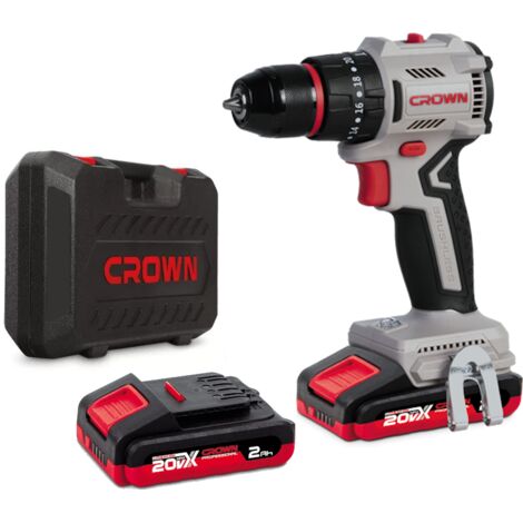 CROWN CT21145HMX-2 BMC Avvitatore con percussione 20V 2 batterie 2 Ah valigetta