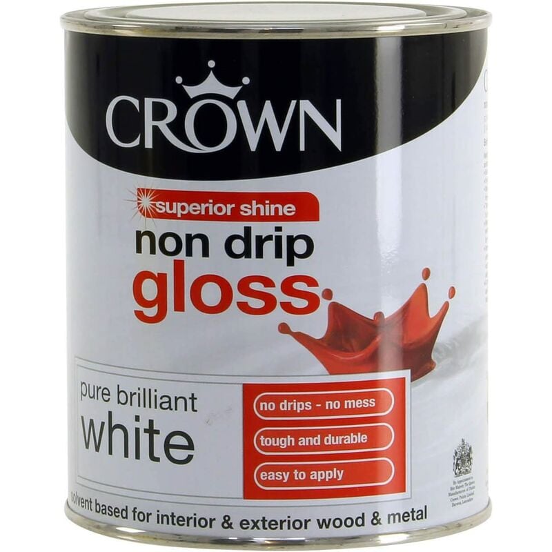 750ml - Retail Non Drip Gloss Pure Brilliant White - Crown