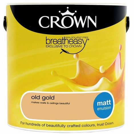 Crown Old Gold 2 5l Matt Emulsion