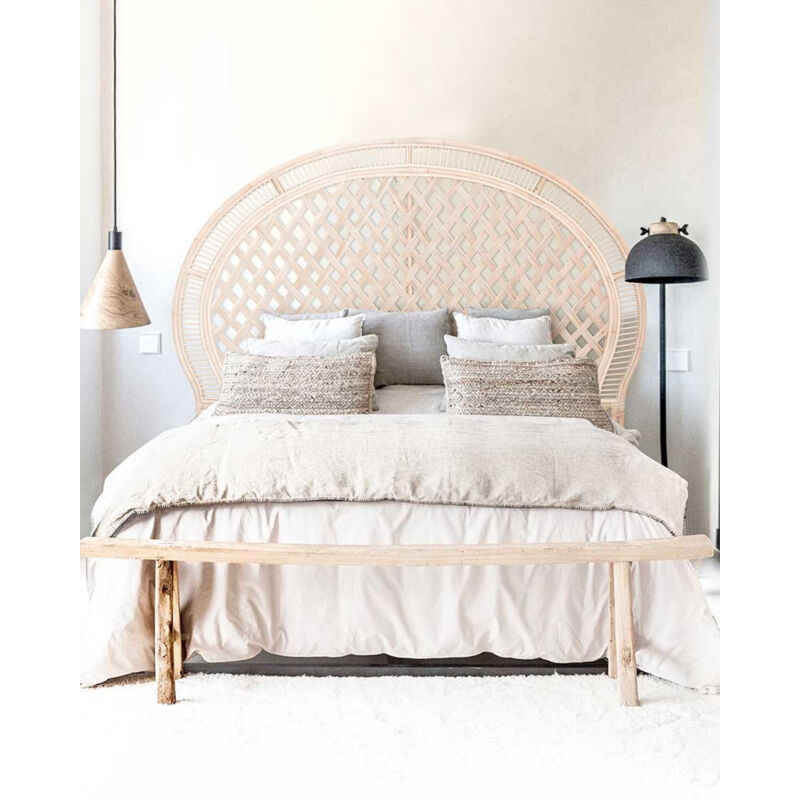 Crown - Tête de lit en rotin tressé