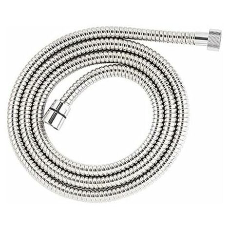 Croydex 1.75m Reinforced Stainless Steel Shower Hose Chrome Bathroom Pipe