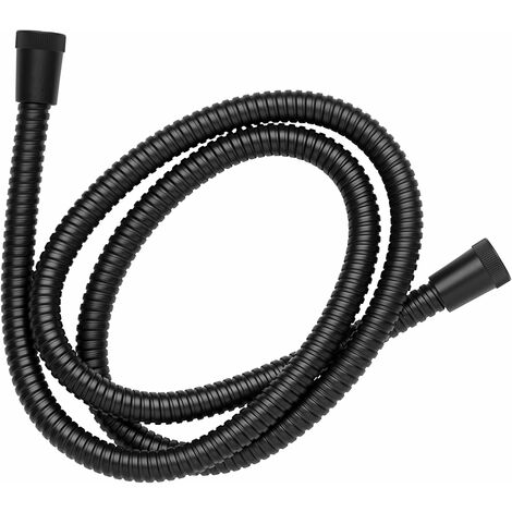 Croydex -1.75m Stainless Steel Hose Matt Black