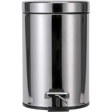 Croydex 3 Litre Pedal Bin with Soft Close Lid, Bathroom Waste Rubbish Bin