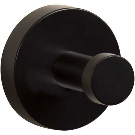 Croydex Adhesive Robe Hook for Bathroom, Flexi-Fix Matt Black - Epsom