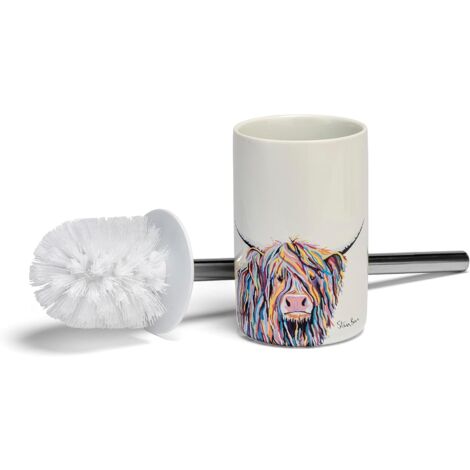 Croydex Art by Steven Brown Angus McCoo Toilet Brush, Stoneware Ceramic