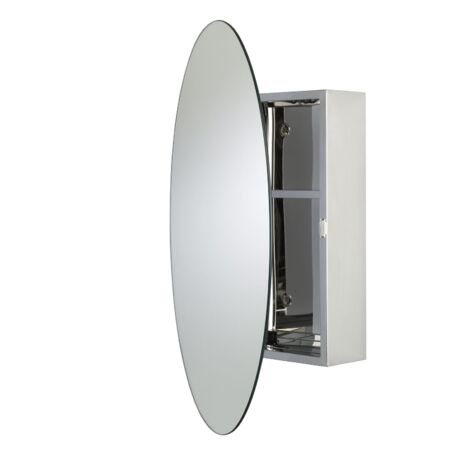 main image of "Croydex Avon Double Door Small Bathroom Cabinet, Stainless Steel"