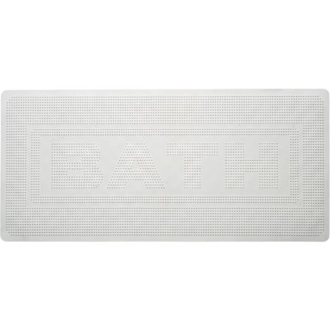 Croydex BATH Rubber Non-Slip Bath Mat 34 x 74cm - White or Grey