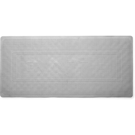 Croydex BATH Rubber Non-Slip Bath Mat 34 x 74cm - White or Grey