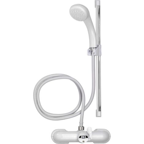 Croydex Bath Tap Shower Attachment Mixer Set, 1.5m Hose Length - White or Chrome