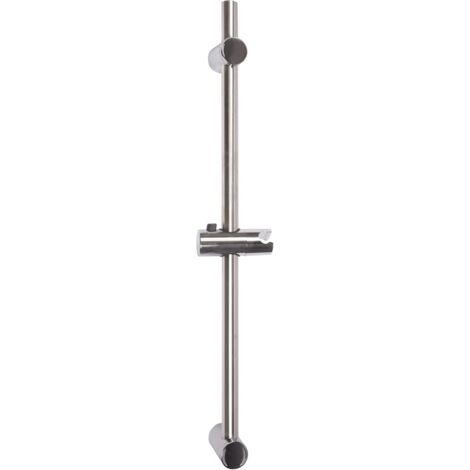 Croydex Chrome Shower Riser Rail with Slider Shower Head Holder - Amalfi